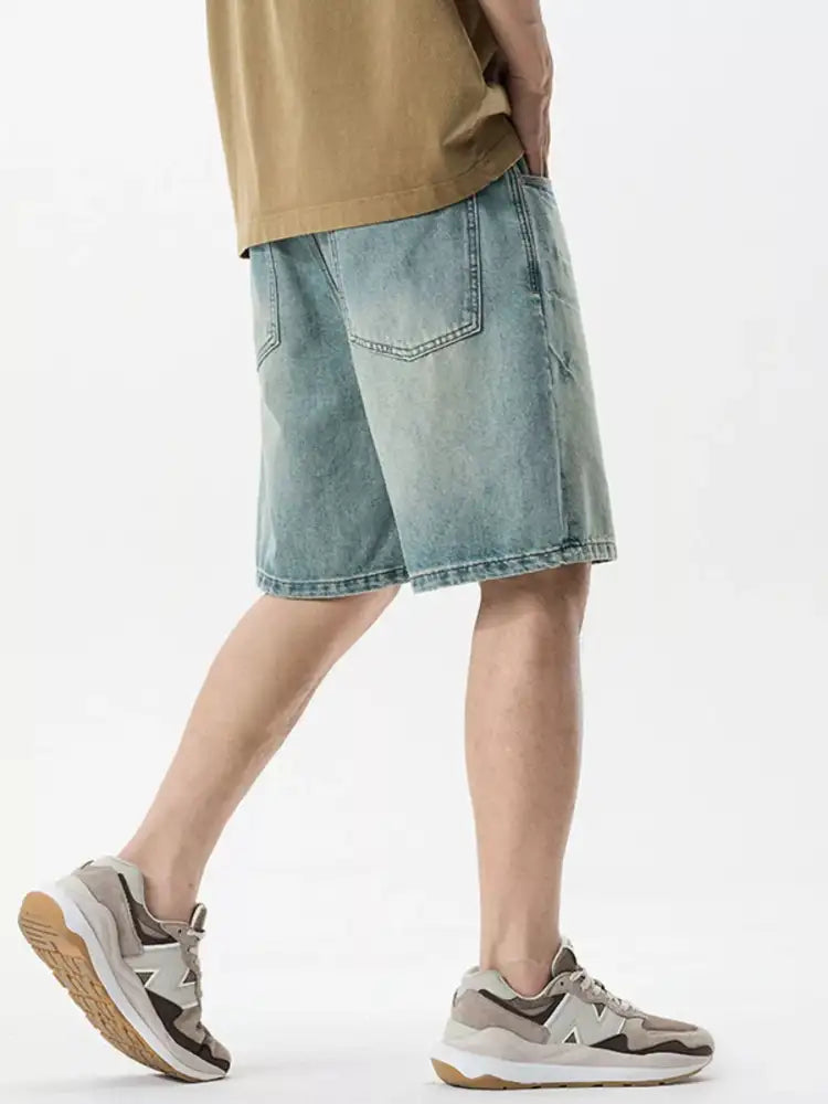 Men’s Wash Loose Fit Denim Shorts