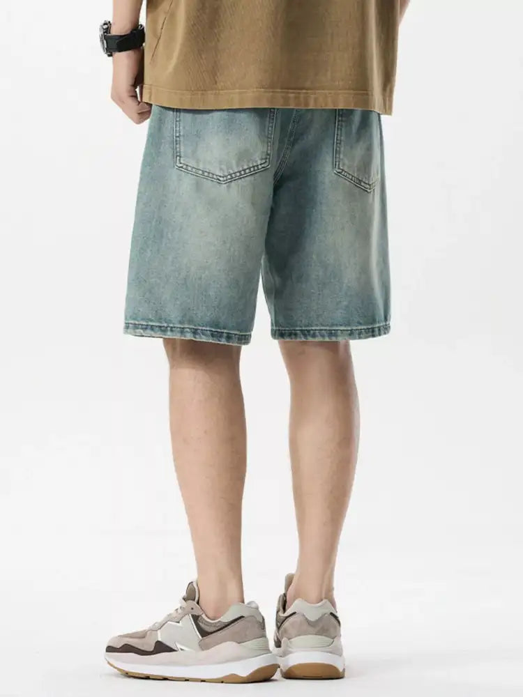 Men’s Wash Loose Fit Denim Shorts