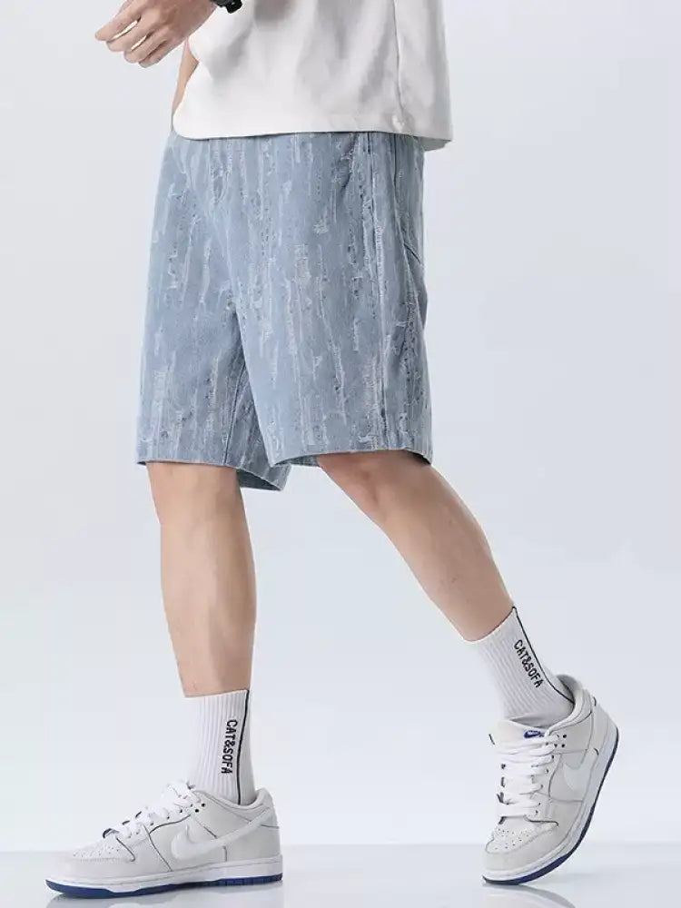 Men’s Wash Loose Fit Denim Shorts