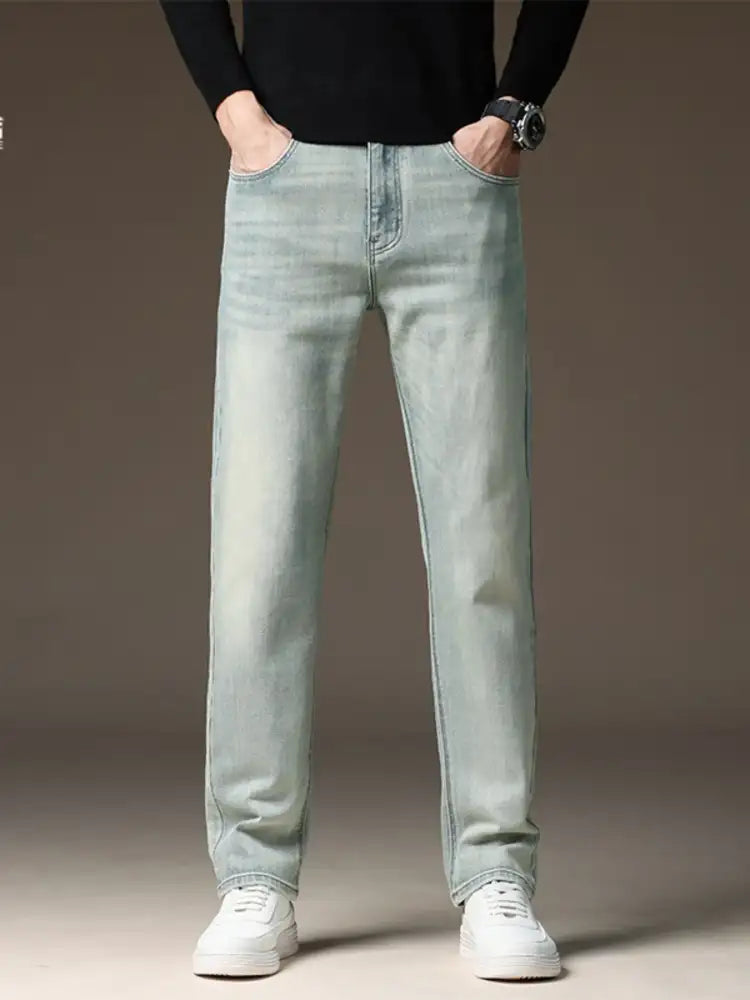 Men’s Wash Straight Fit Casual Jeans