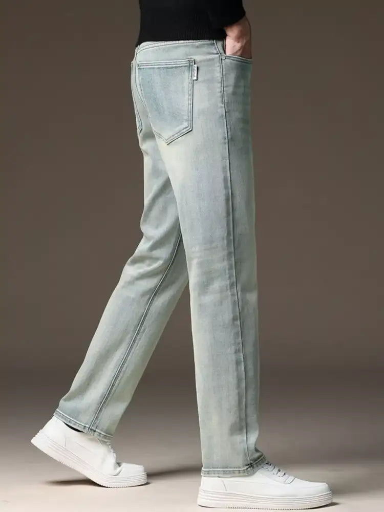 Men’s Wash Straight Fit Casual Jeans