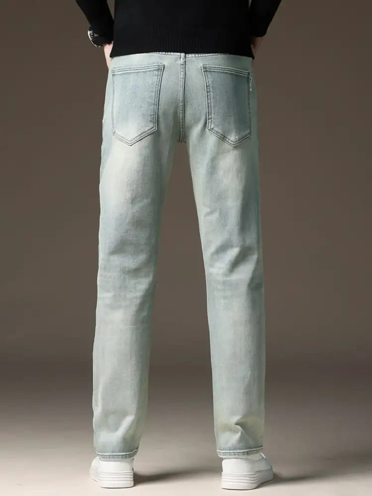 Men’s Wash Straight Fit Casual Jeans