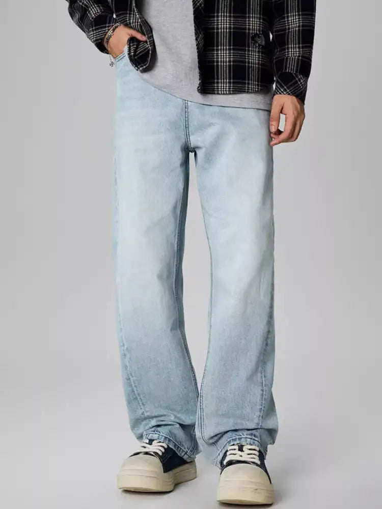 Men’s Wash Straight Leg Jeans
