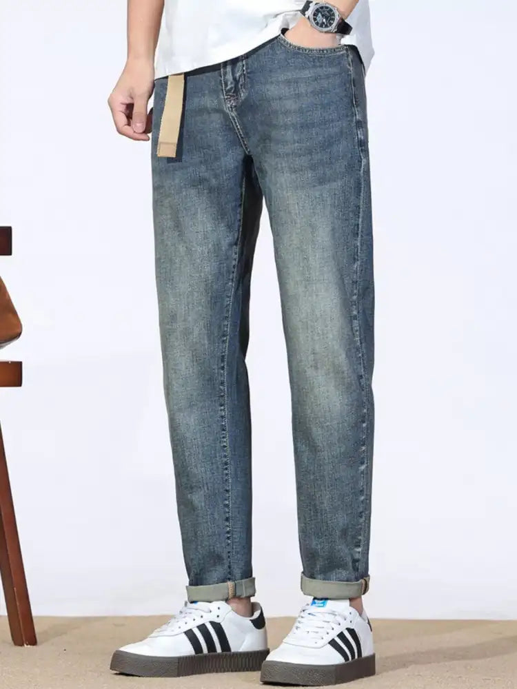 Men’s Wash Straight Leg Jeans