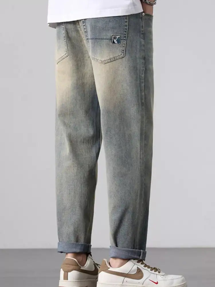 Men’s Wash Straight Leg Jeans
