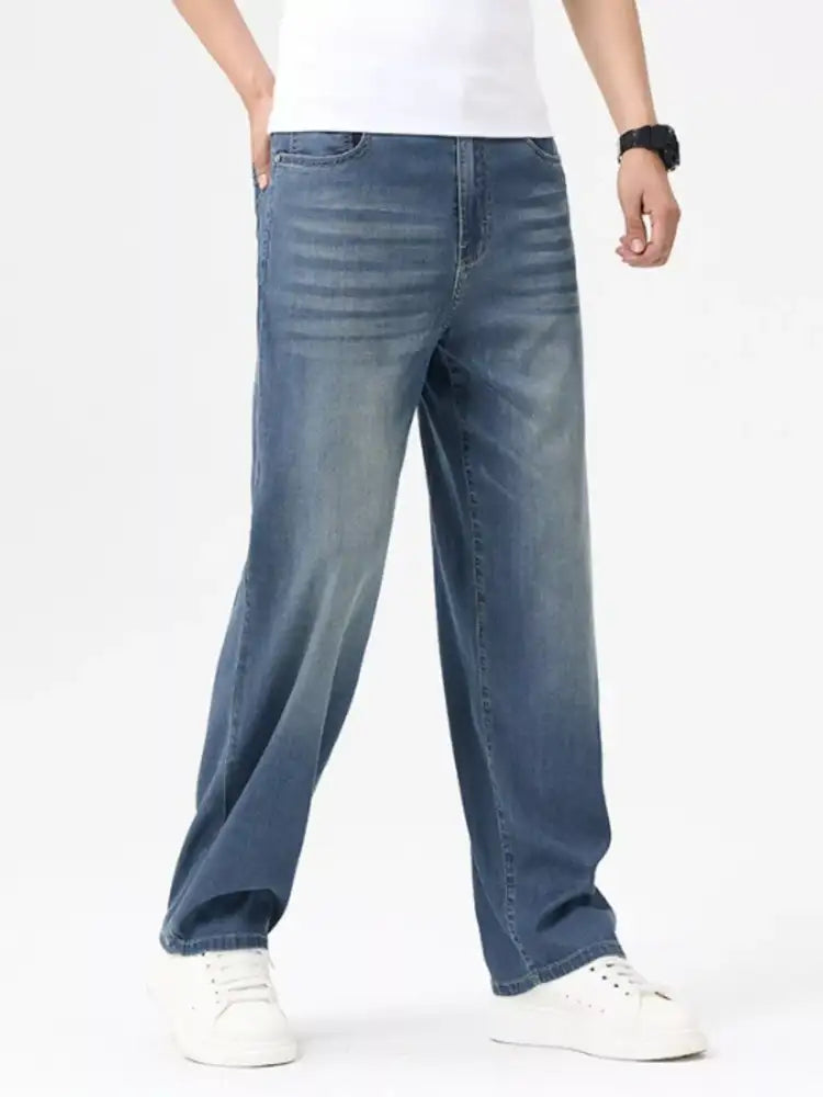 Men’s Wash Wide Leg Jeans