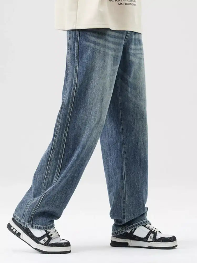 Men’s Wash Wide Leg Jeans