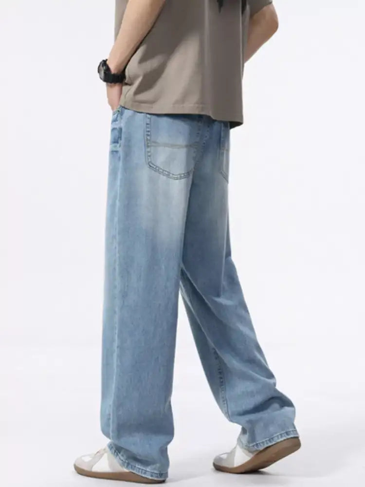 Men’s Wash Wide Leg Jeans