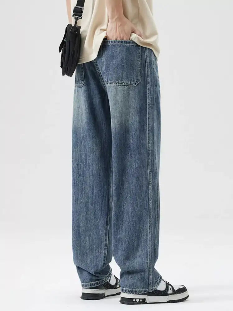 Men’s Wash Wide Leg Jeans