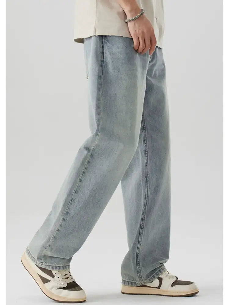 Men’s Wash Wide Leg Jeans