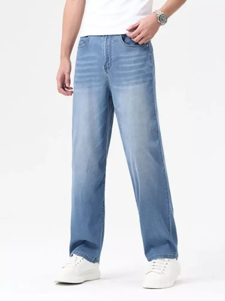 Men’s Wash Wide Leg Jeans