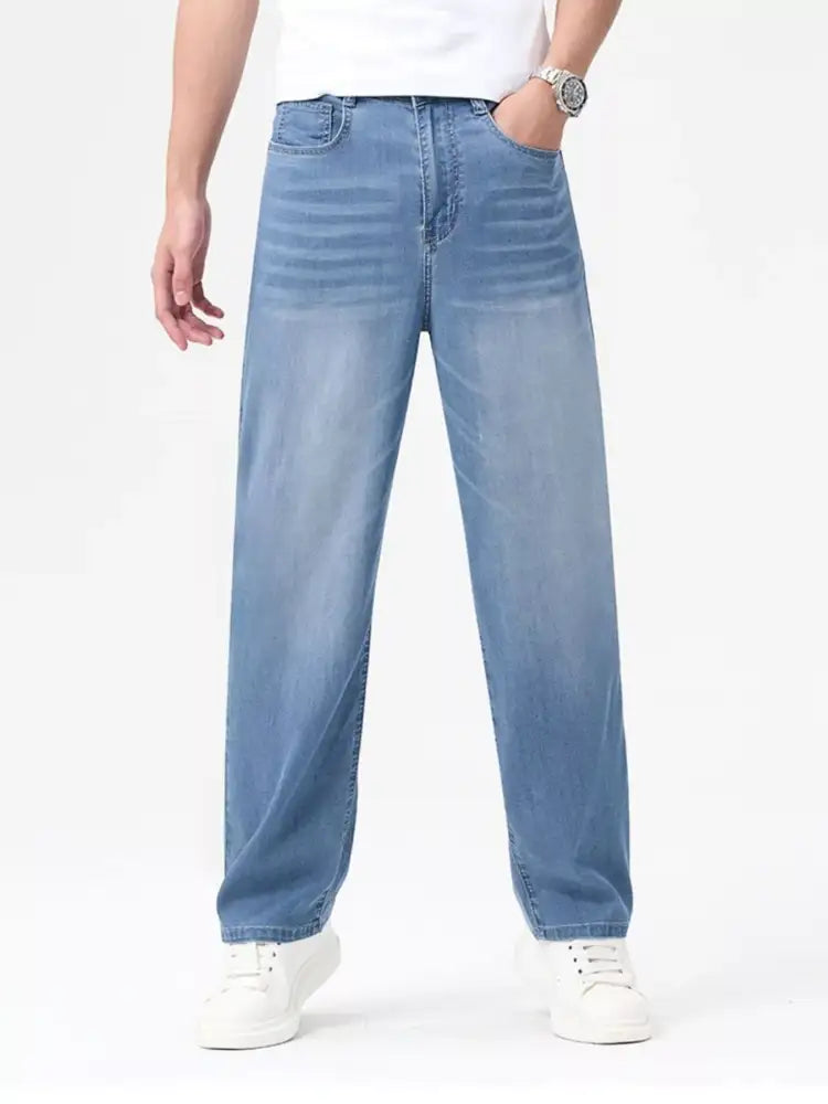 Men’s Wash Wide Leg Jeans