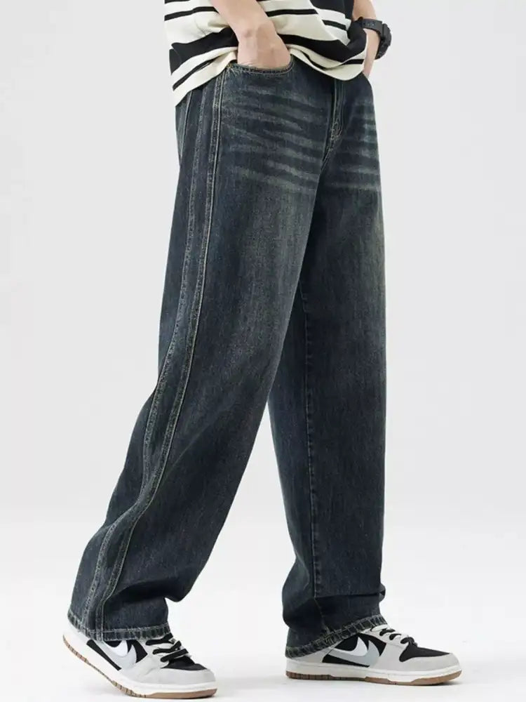 Men’s Wash Wide Leg Jeans