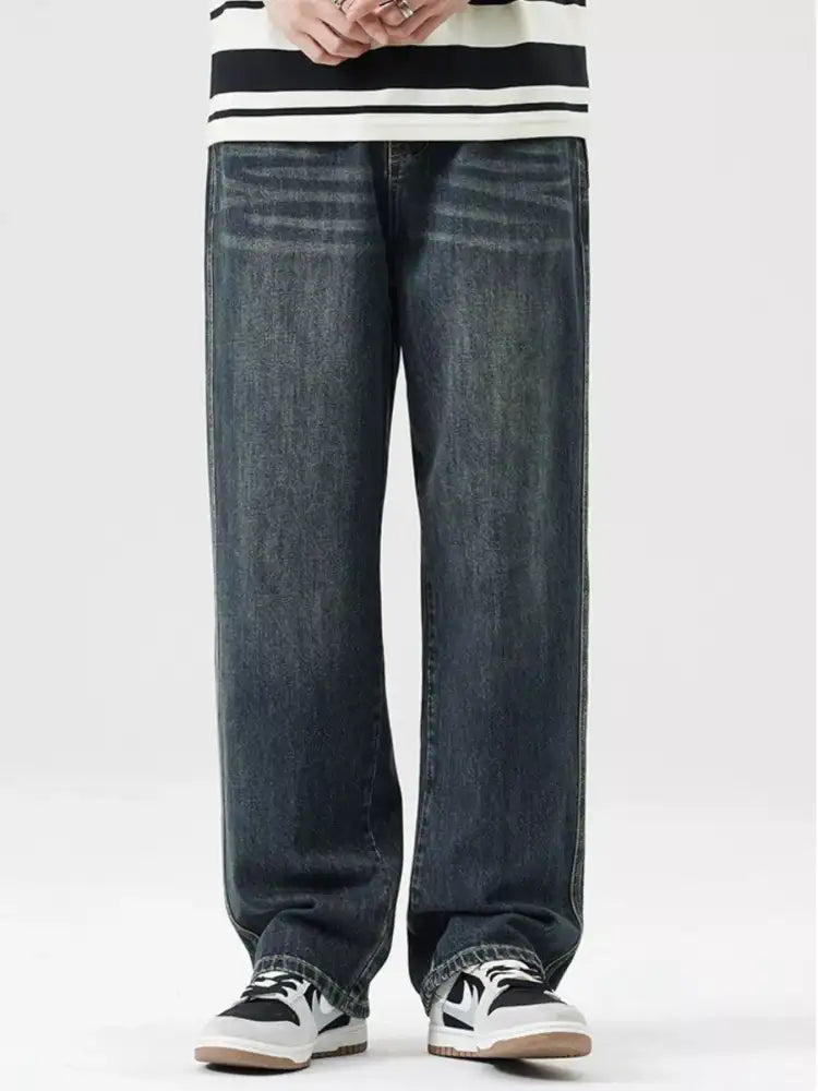 Men’s Wash Wide Leg Jeans