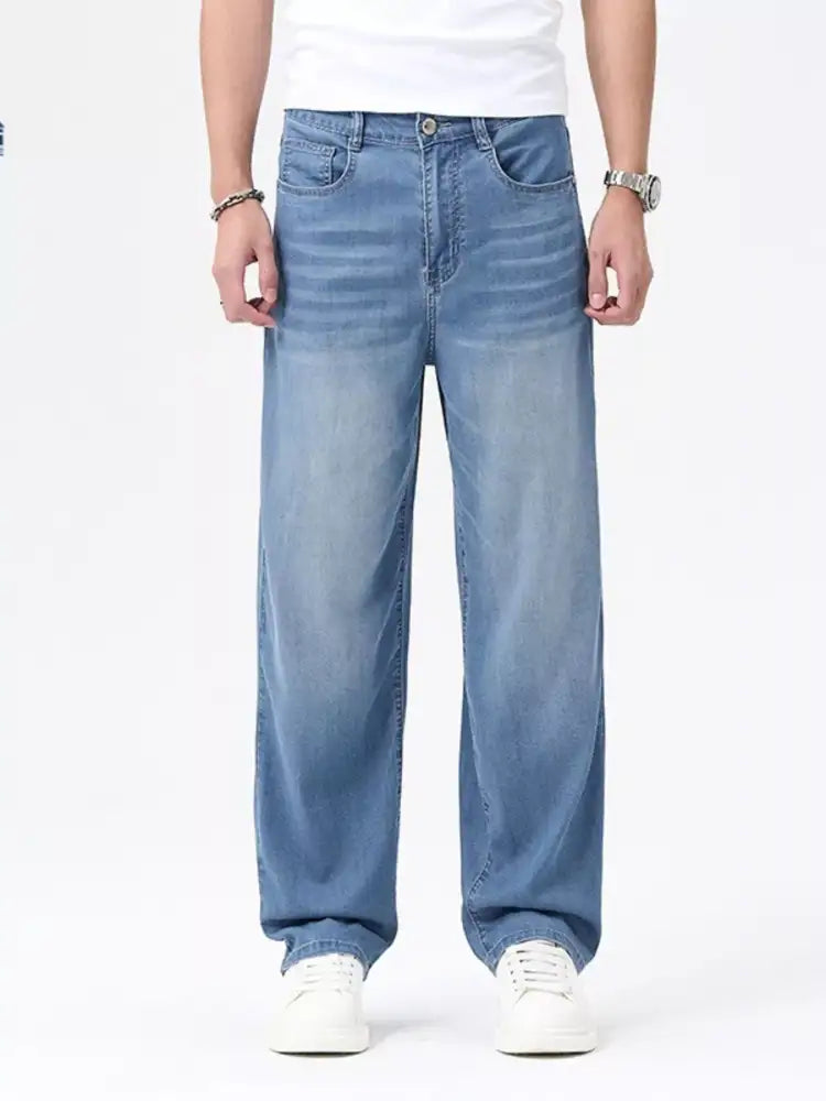 Men’s Wash Wide Leg Jeans