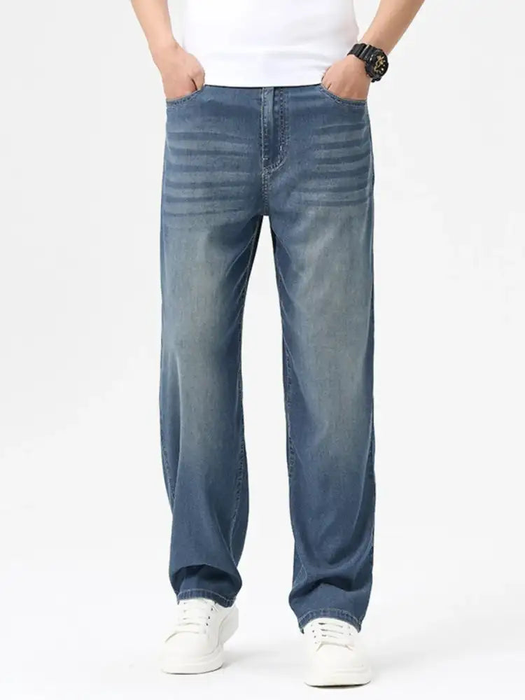 Men’s Wash Wide Leg Jeans