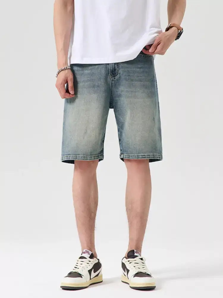 Men’s Washed Denim Shorts
