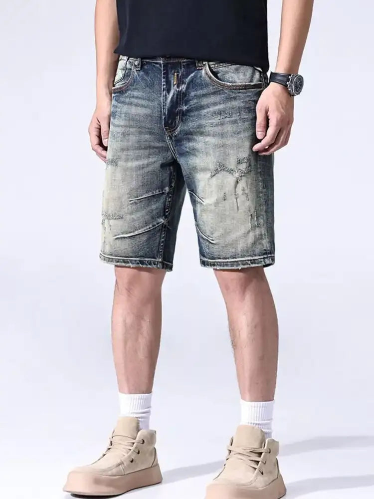 Men’s Washed Denim Shorts