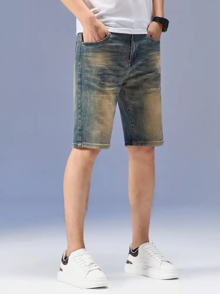 Men’s Washed Denim Shorts