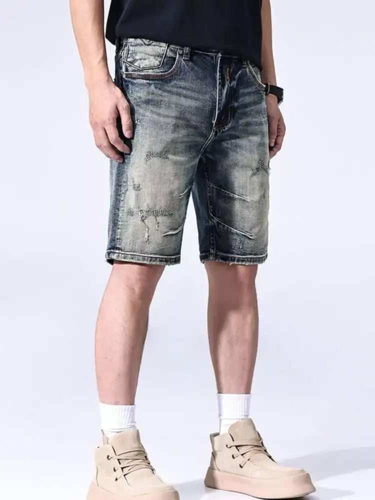 Men’s Washed Denim Shorts