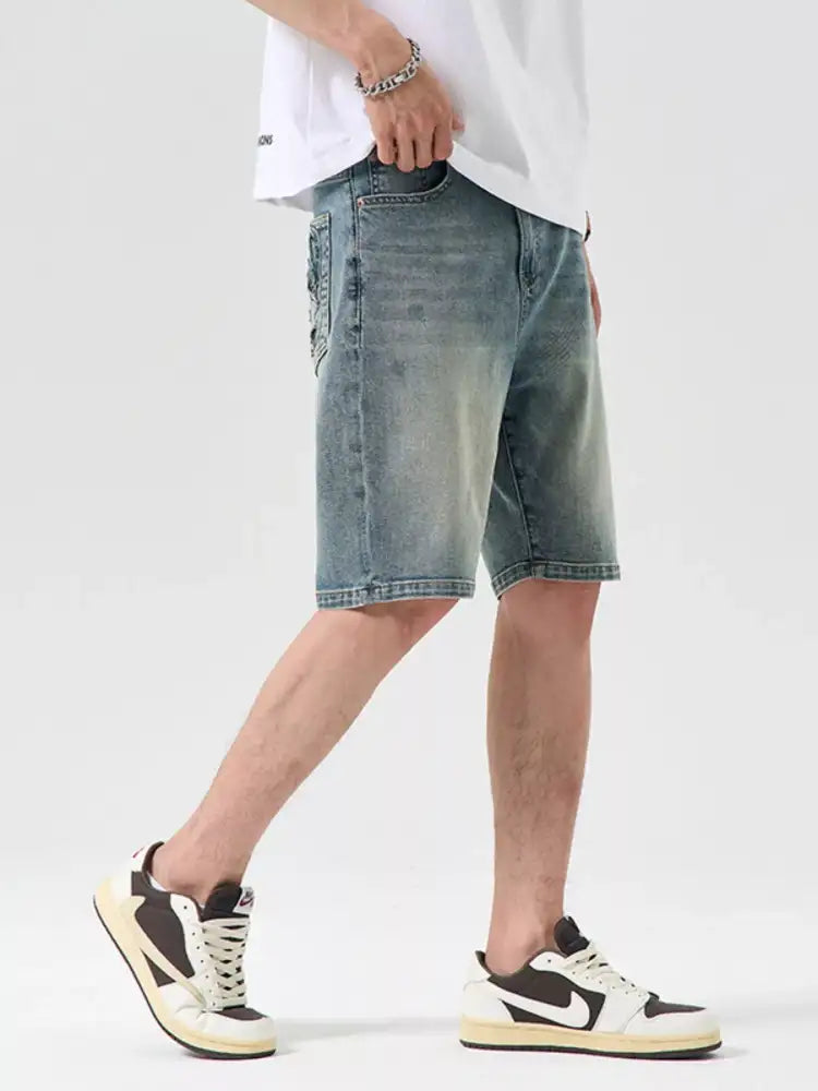 Men’s Washed Denim Shorts