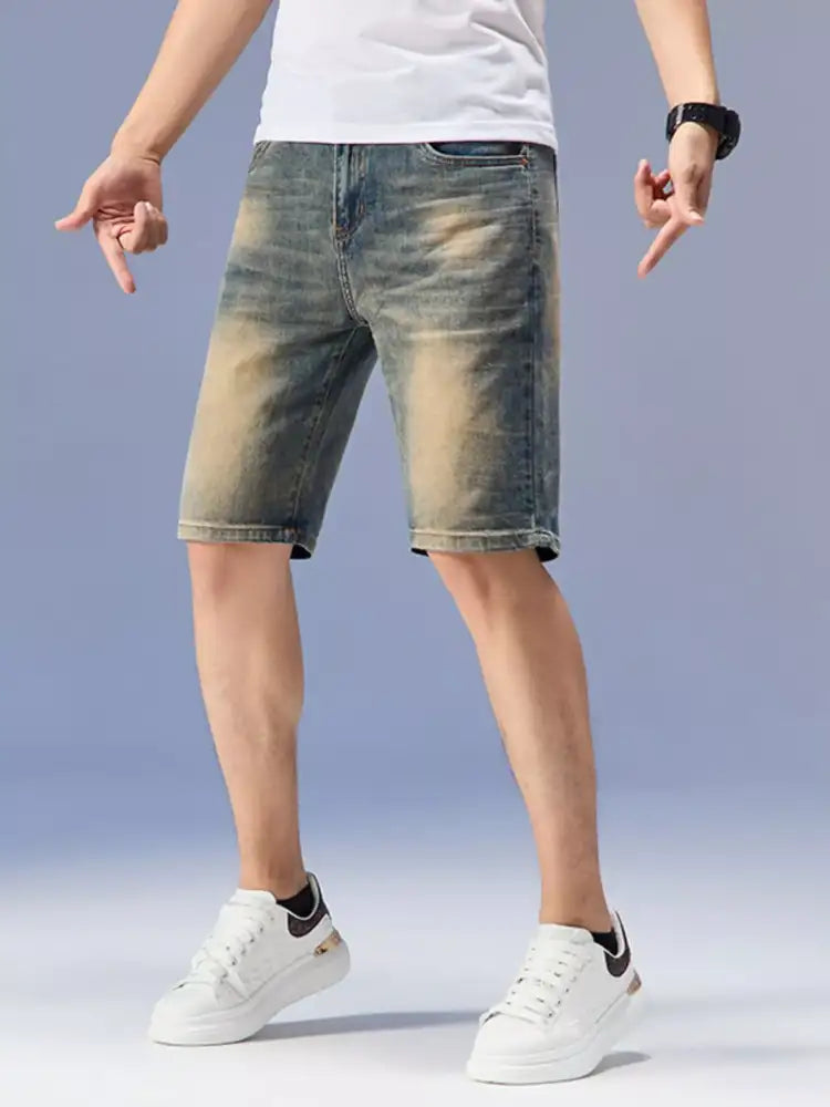 Men’s Washed Denim Shorts