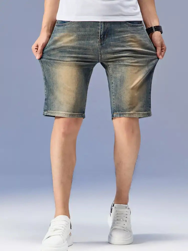 Men’s Washed Denim Shorts