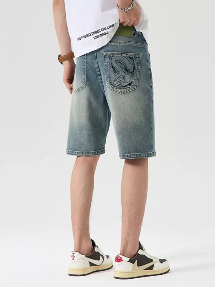 Men’s Washed Denim Shorts
