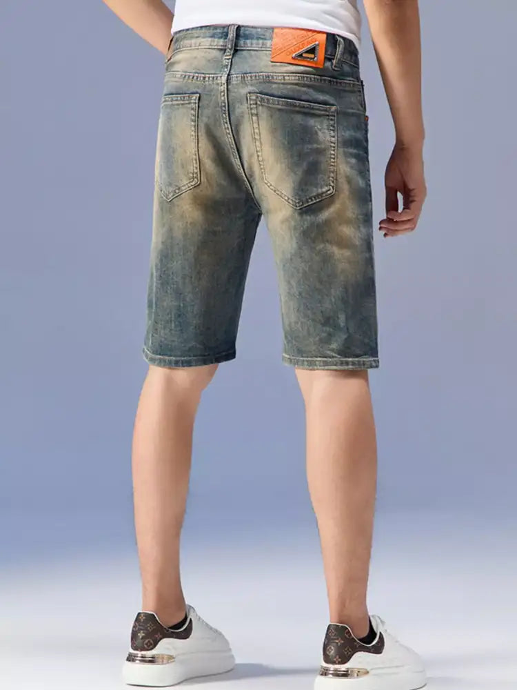 Men’s Washed Denim Shorts
