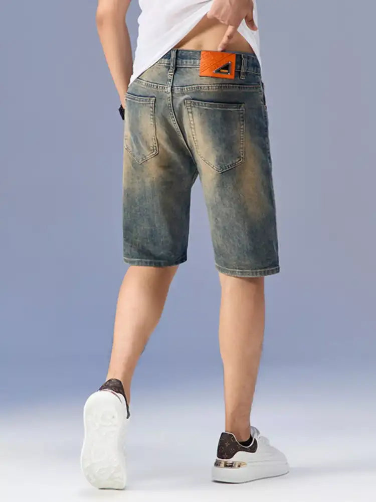Men’s Washed Denim Shorts