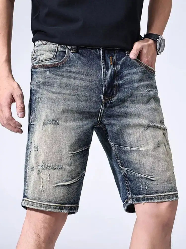 Men’s Washed Denim Shorts