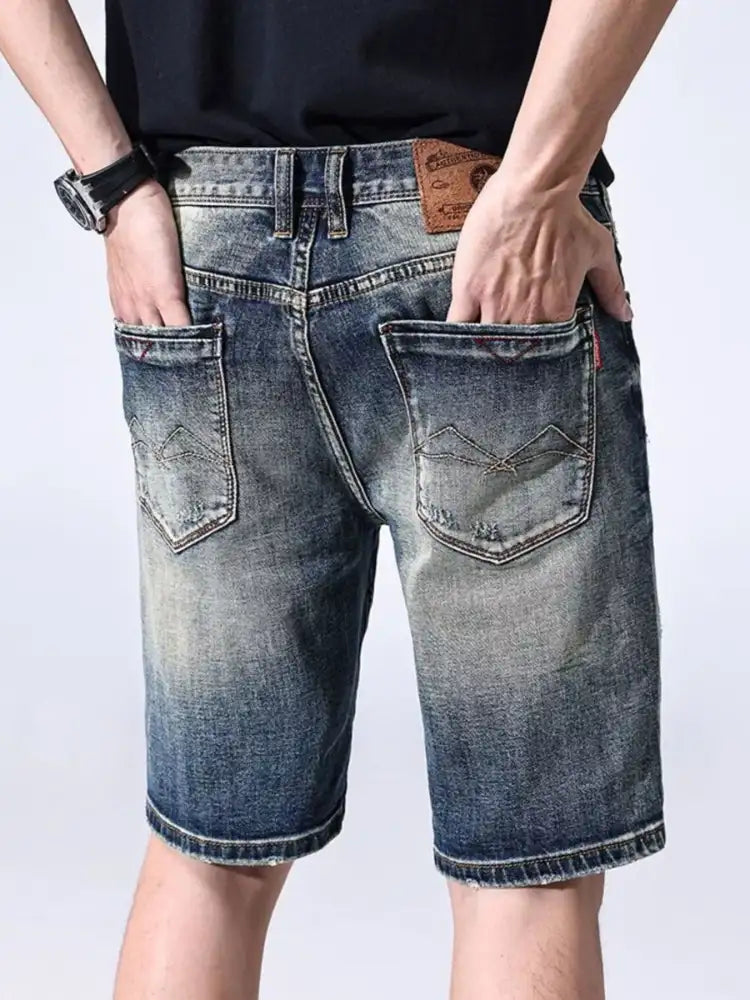 Men’s Washed Denim Shorts