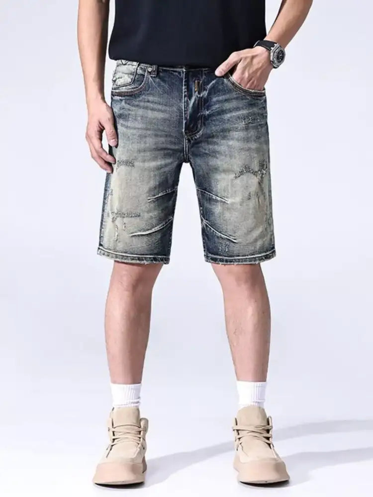 Men’s Washed Denim Shorts