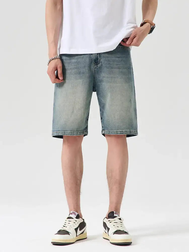 Men’s Washed Denim Shorts