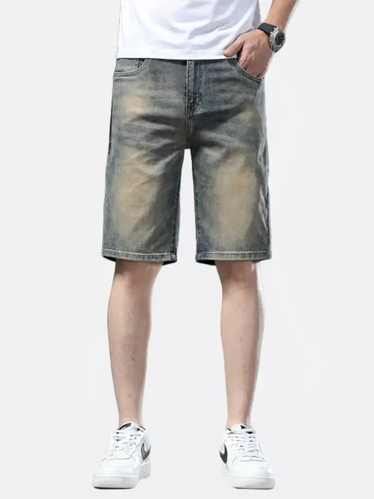 Men’s Washed Denim Shorts