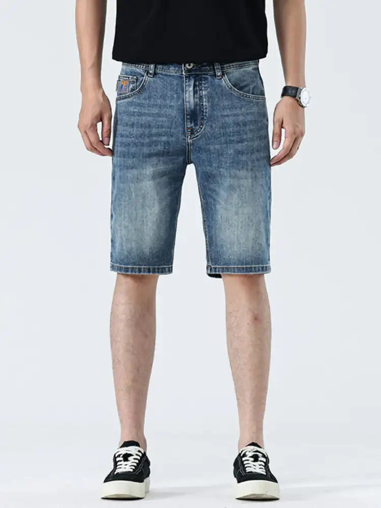 Men’s Washed Loose Fit Denim Shorts