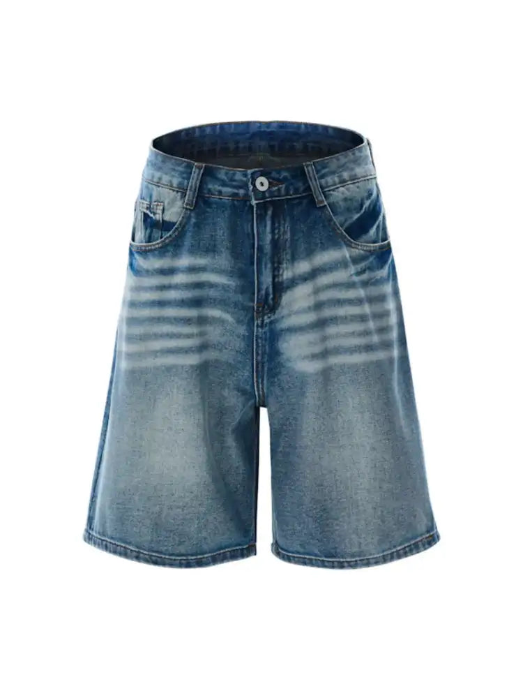 Men’s Washed Loose Fit Denim Shorts