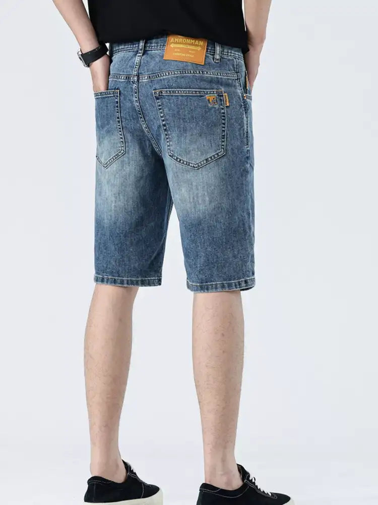 Men’s Washed Loose Fit Denim Shorts