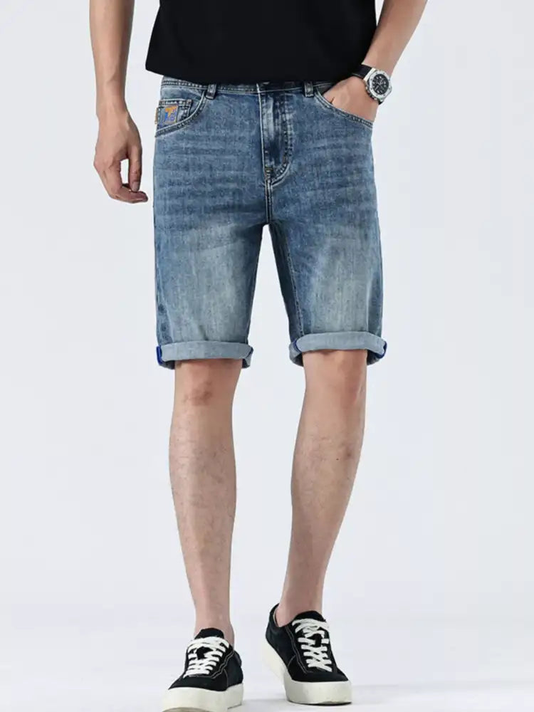 Men’s Washed Loose Fit Denim Shorts