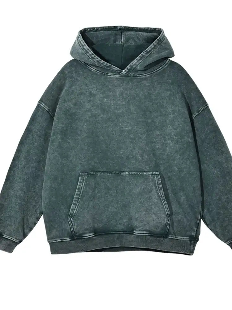 Men’s Washed Oversized Long Sleeve Hoodie