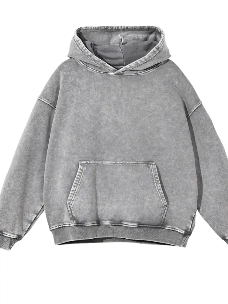 Men’s Washed Oversized Long Sleeve Hoodie