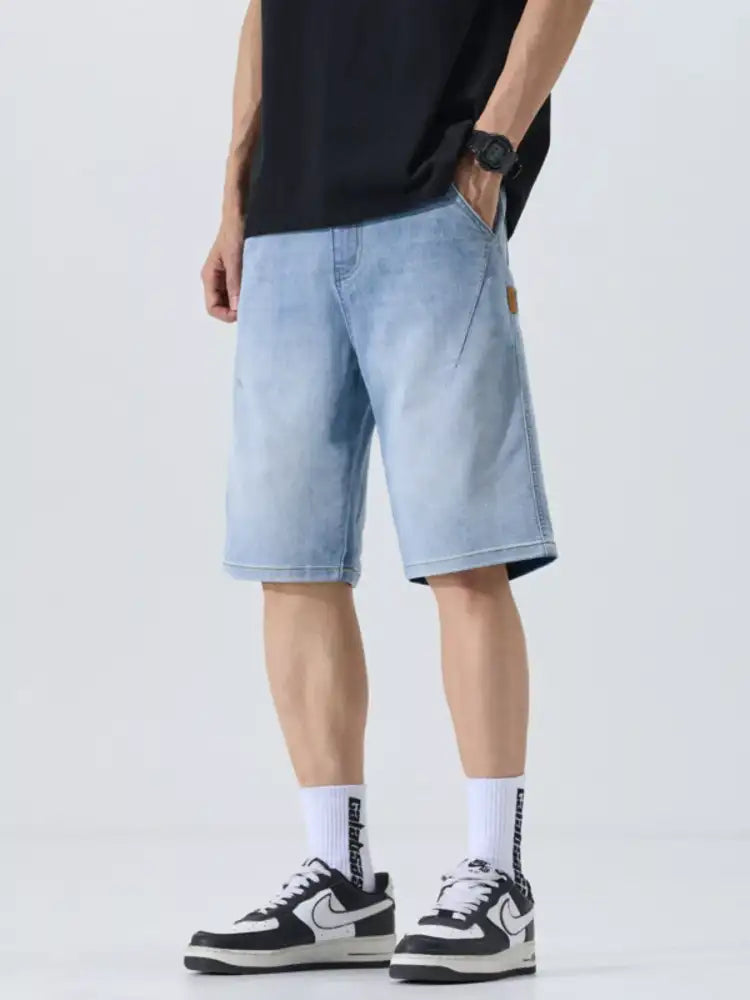 Men’s Washed Relaxed Fit Denim Shorts