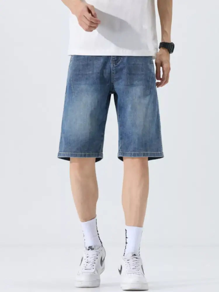 Men’s Washed Relaxed Fit Denim Shorts