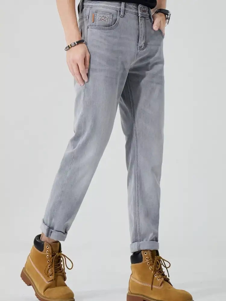 Men’s Washed Straight Fit Jeans