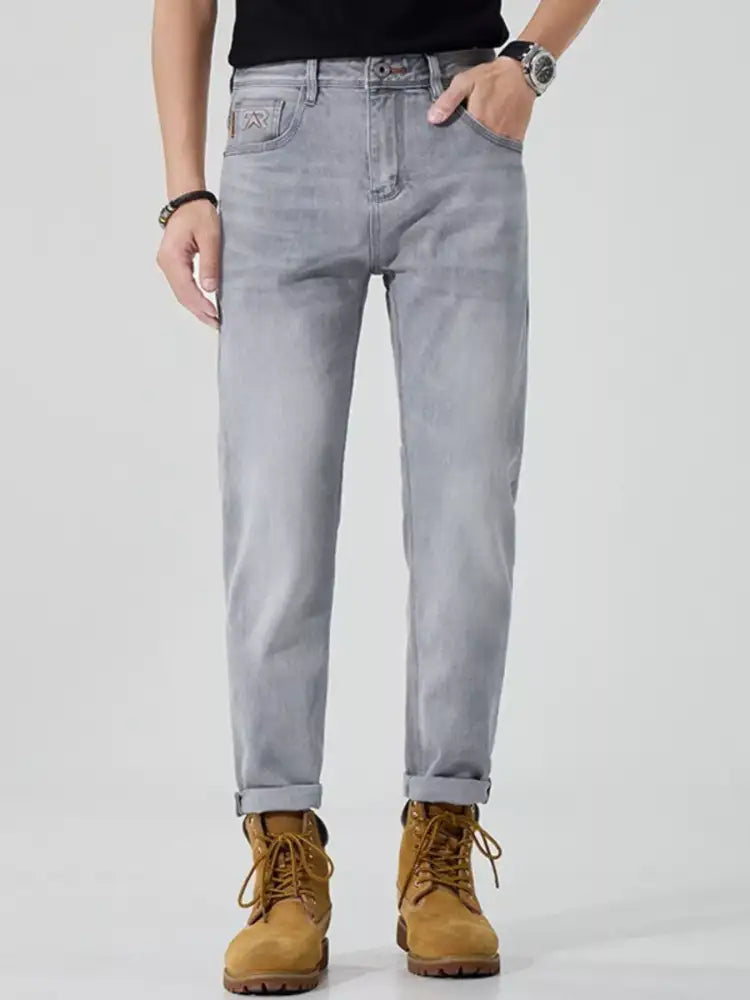 Men’s Washed Straight Fit Jeans