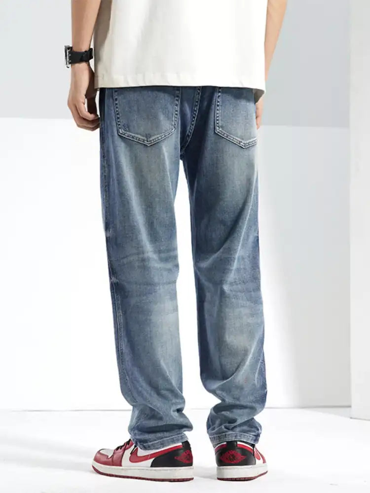 Men’s Washed Straight Jeans