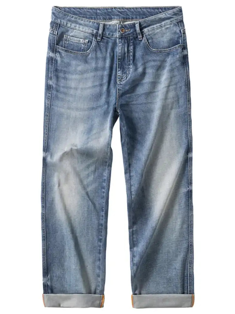 Men’s Washed Straight Jeans
