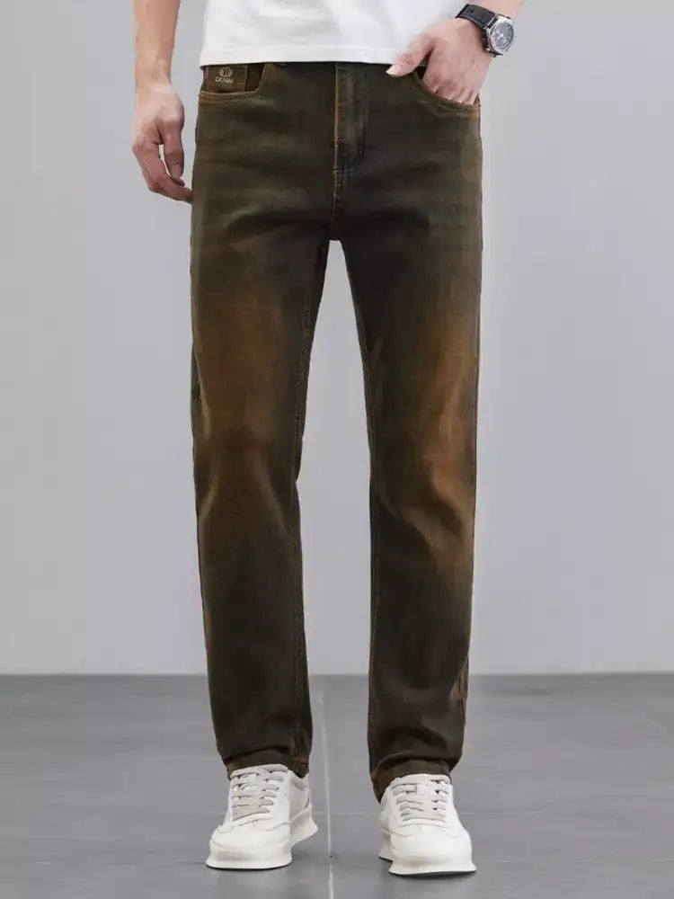 Men’s Washed Straight Leg Fit Jeans