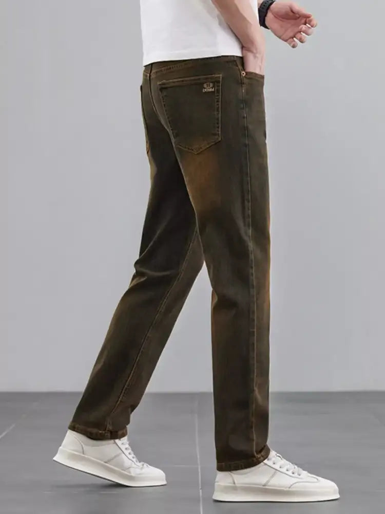 Men’s Washed Straight Leg Fit Jeans