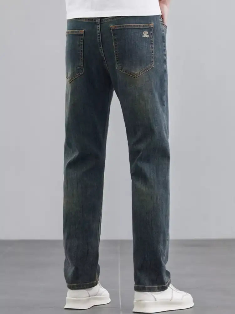 Men’s Washed Straight Leg Fit Jeans